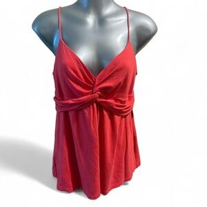 $150 Rare NWT Y2K Nicole Miller Studio Red Women's Twist Front Top L